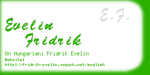 evelin fridrik business card